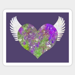 Stone Heart - Purple and Green Magnet